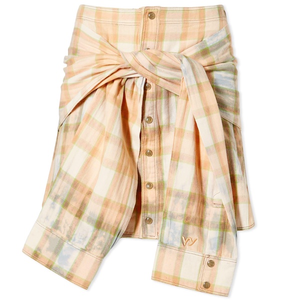 OPEN YY Faded Check Shirt Skirt