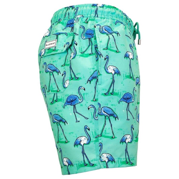 Arthus mid-length swim shorts cascade flamingo