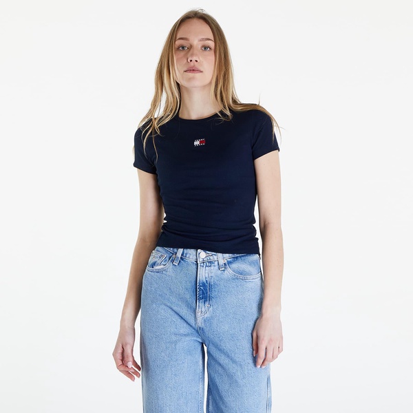 T-shirt Tommy Jeans Slim Badge Ribbed Tee