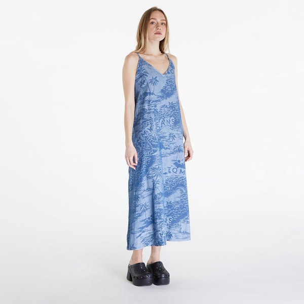 Tommy Jeans Chambray Sleeveless Maxi Dress