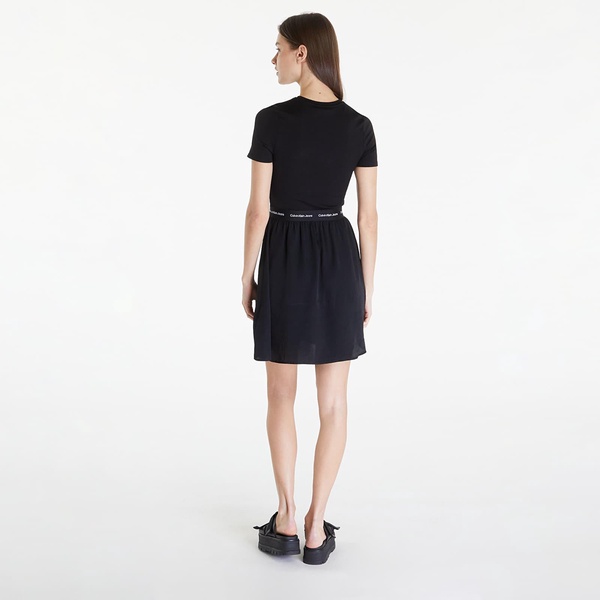 Calvin Klein Jeans Logo Elastic Short Sleeve Dress