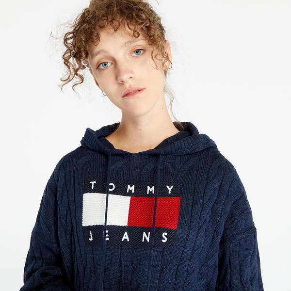 Sweater Tommy Jeans Center Flag Cable Hoodie