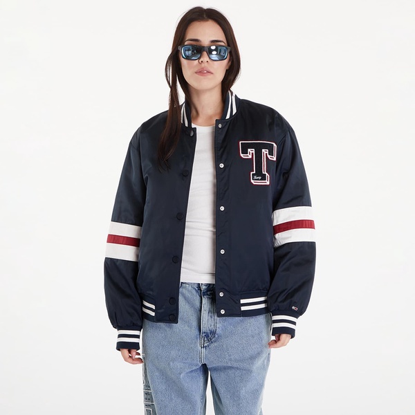 Bomber Tommy Jeans Satin Letterman Bomber Jacket