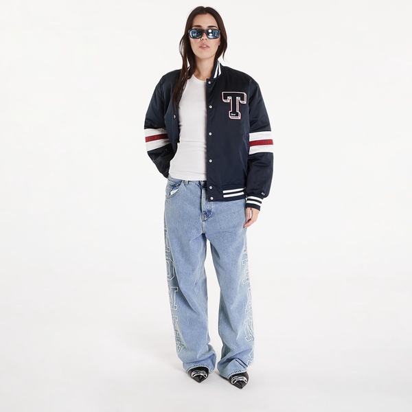 Bomber Tommy Jeans Satin Letterman Bomber Jacket