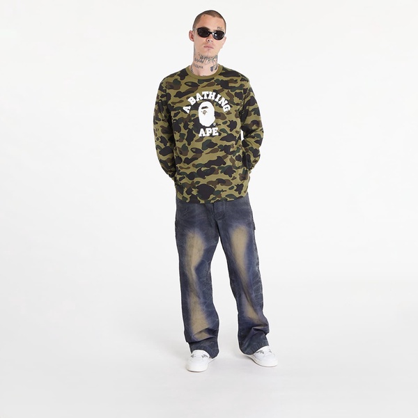 T-shirt A BATHING APE 1St Camo College Long Sleeve Tee