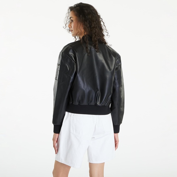 Calvin Klein Jeans Faux Leather Bomber Jacket