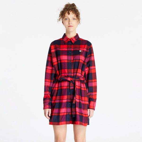 Tommy Jeans Check Mid Thigh Shirt Dress