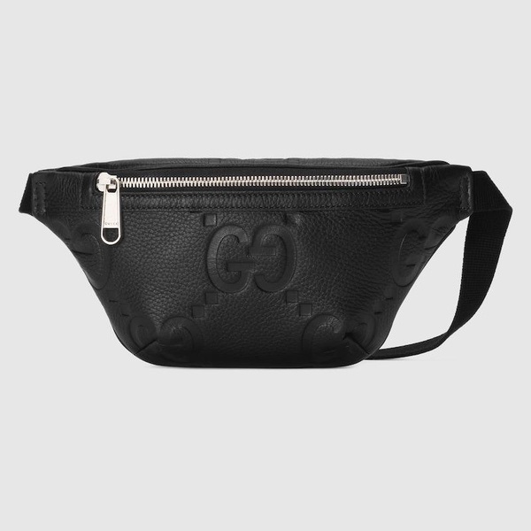 Logo-Debossed Full-Grain Leather Belt Bag