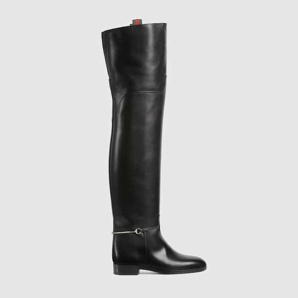 Women's slim Horsebit knee-high boot