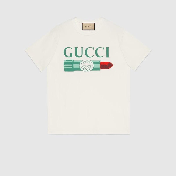 Gucci lipstick print print cotton T-shirt