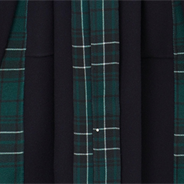 Wool-Blend Tartan Belted Coat