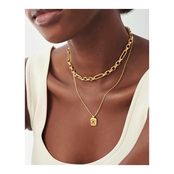 January Birthstone 18kt gold-plated necklace