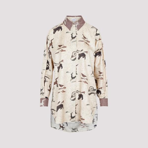 Loewe Graphic Printed Long-Sleeved Shirt