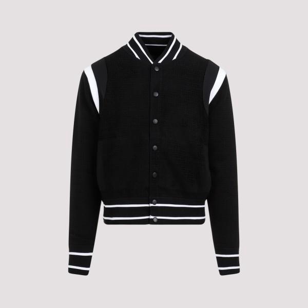 GIVENCHY Black Spring Knit Bomber Jacket for Men