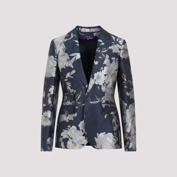 Ralph Lauren Parker Floral-Jacquard Single Breasted Blazer