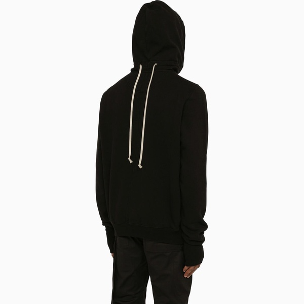 Black Cotton Hoodie Fleece