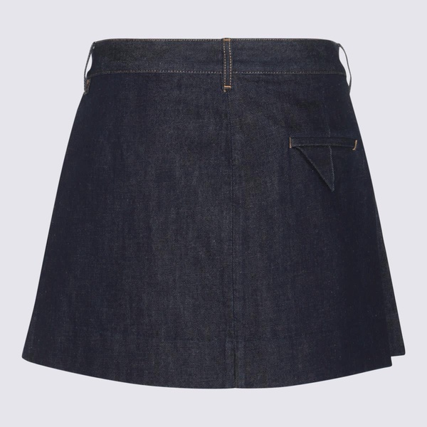 Indigo Cotton Denim Mini Skirt