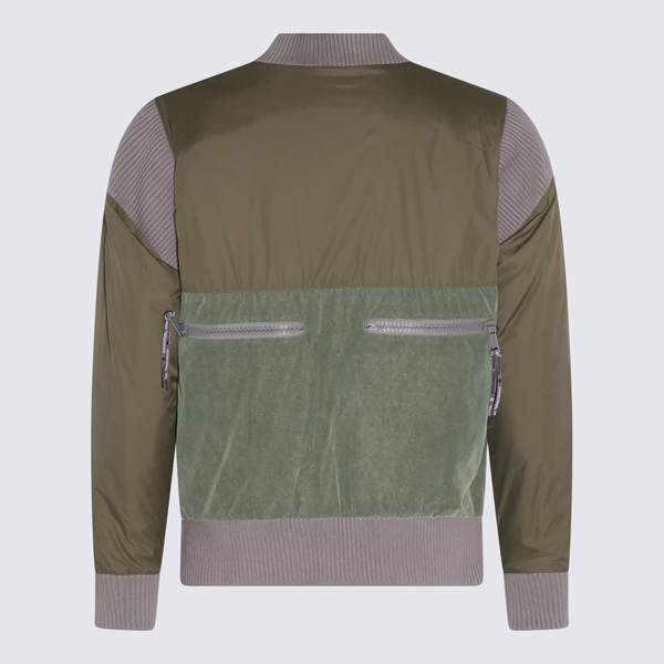 Giacca Casual In Nylon Militare - Verde Scuro / S