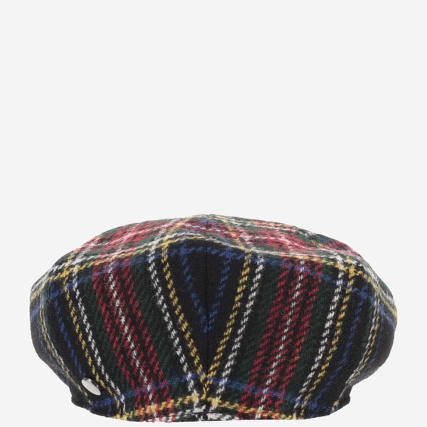 Wool Cap With Check Pattern