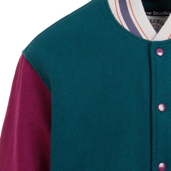 Colour-blocked Buttoned Jacket