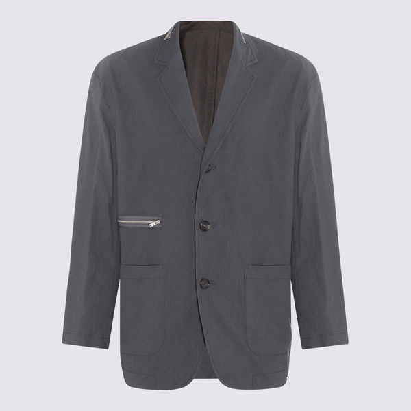 Dark Grey Cotton Blazer