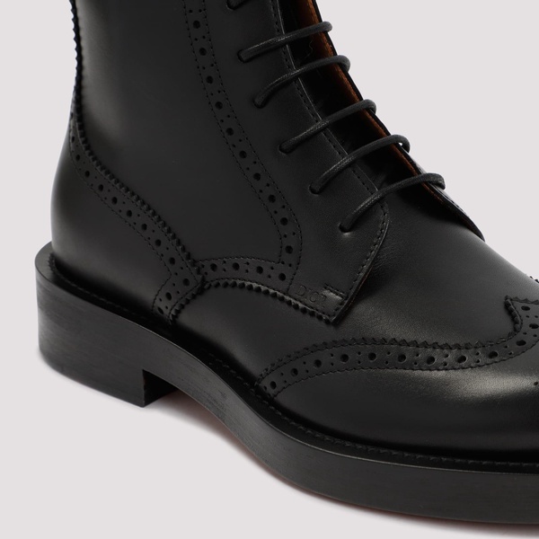 DIOR HOMME Men's Black Calf Leather Ankle Boots for SS23