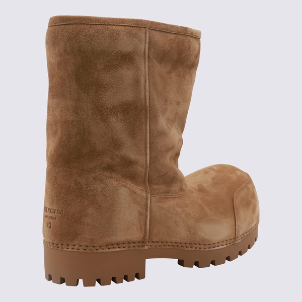 Beige Alaska Fur High Boots