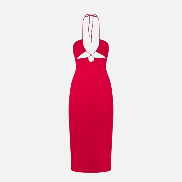 Longuette Cutout Fuchsia Dress Farah