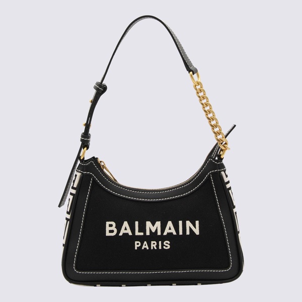 Balmain Black B-Army Canvas Shoulder Bag