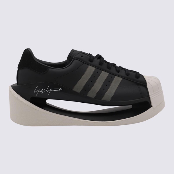 Black And Grey Gendo Superstar Sneakers