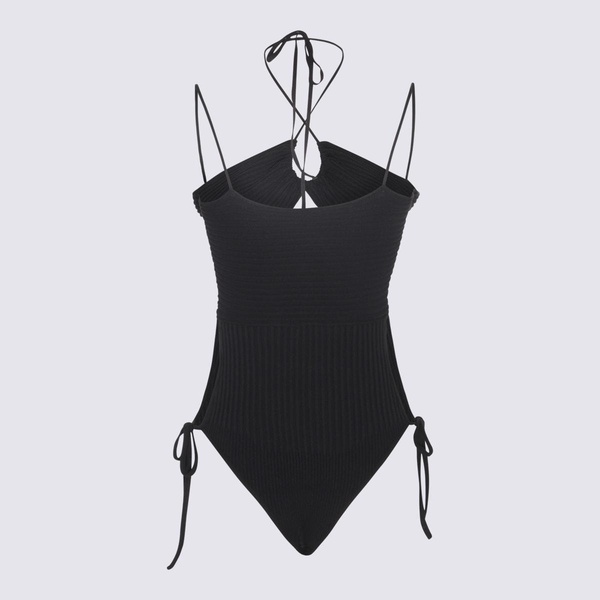 Black Viscose Blend Bodysuit