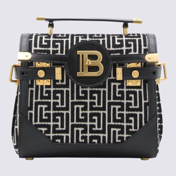 Black And White B Buzz Top Handle Bag