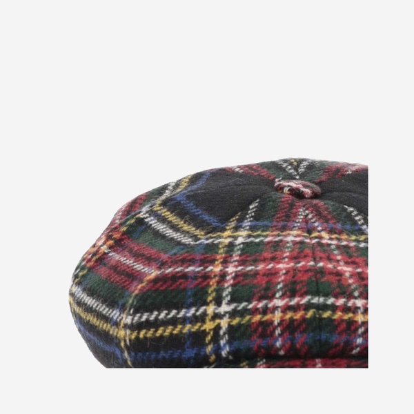 Wool Cap With Check Pattern