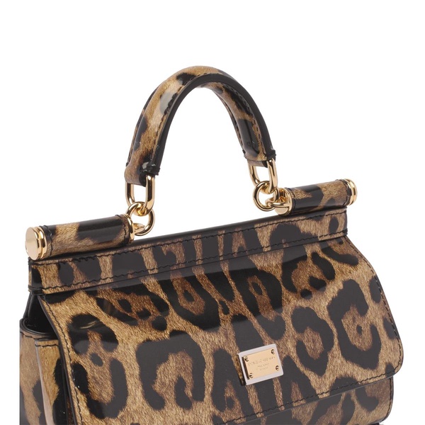 Dolce & Gabbana Kim Leopard-Printed Small Sicily Bag