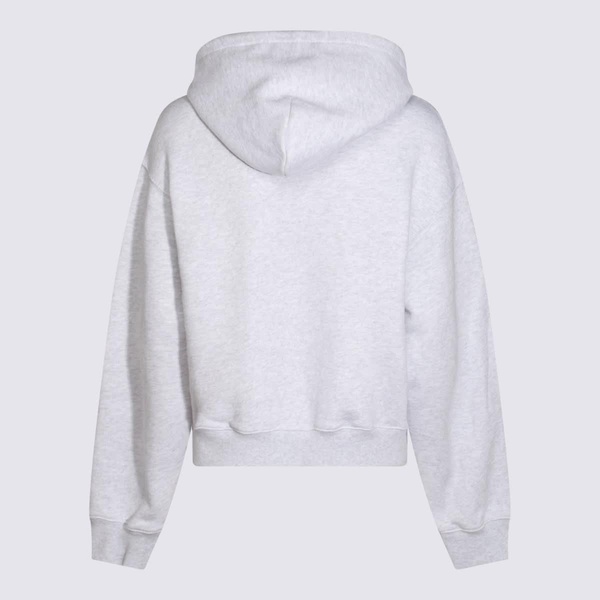 Light Grey Cotton Terry Hoodie Sweatshirt