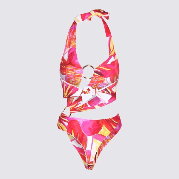 Hot Pink One Piece Beachwear