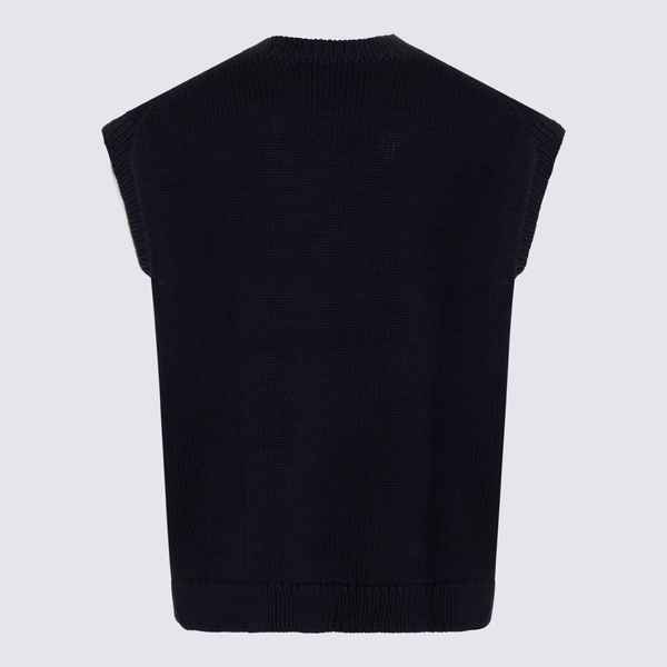 Dark Navy Cotton Blend Sweater