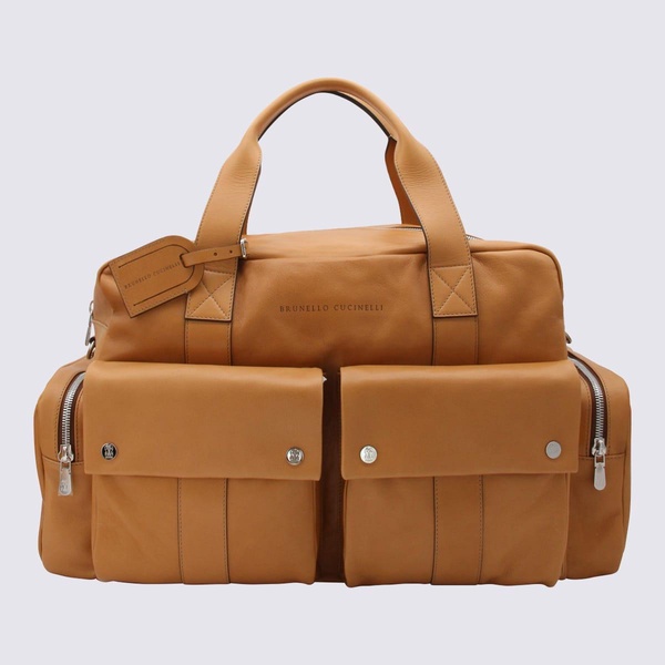 Beige Leather Leisure Bag