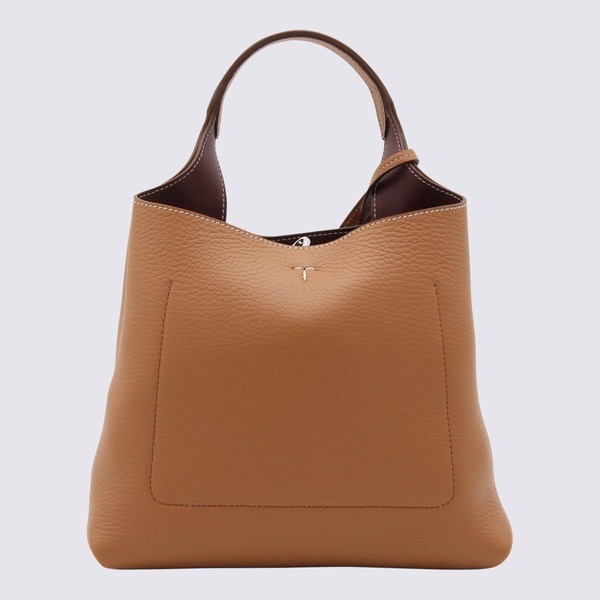 Light Brown Leather Handle Bag