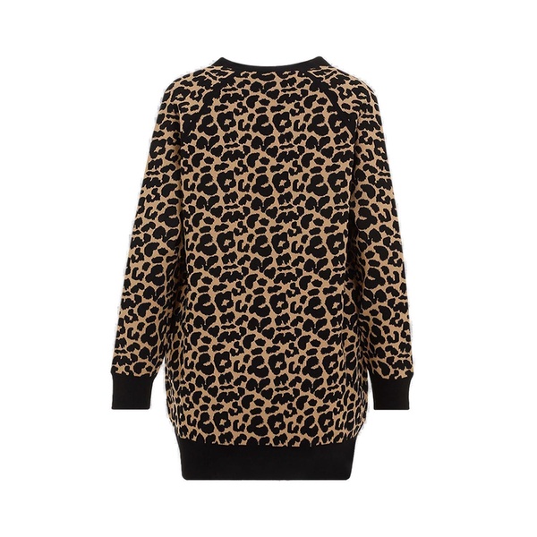 Leopard Patterned V-neck Cardigan