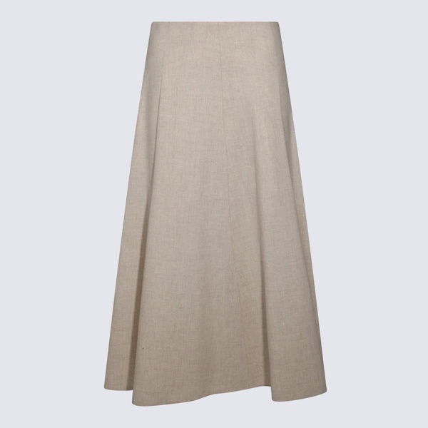 Beige Wool Skirt