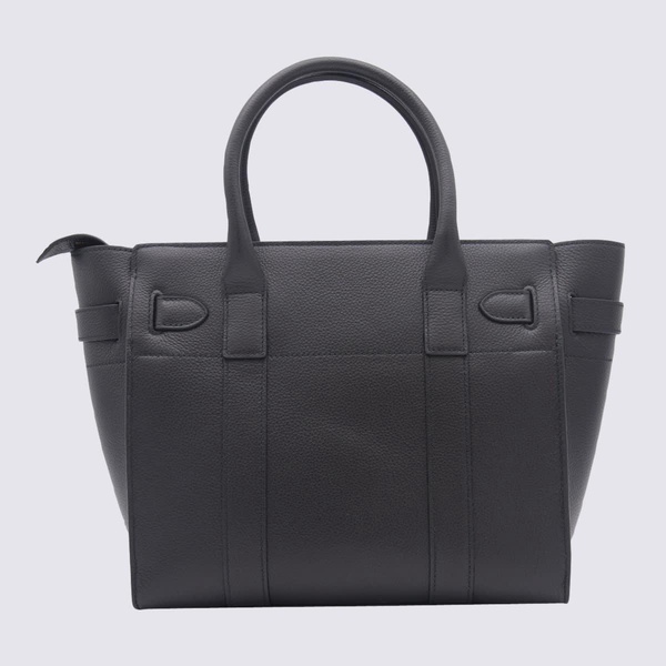 Black Leather Tote Bag