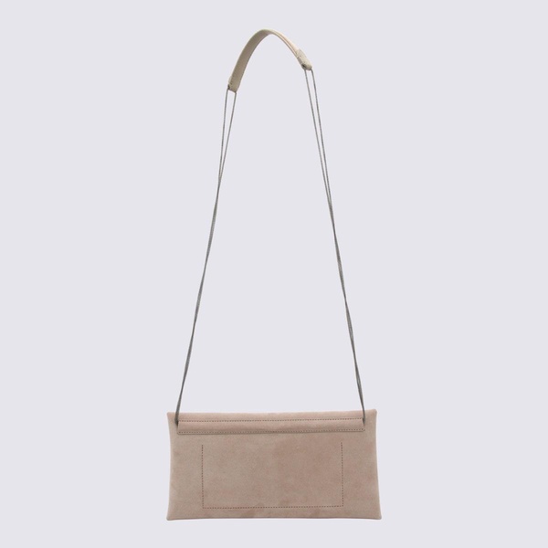 Beige Leather Pouches