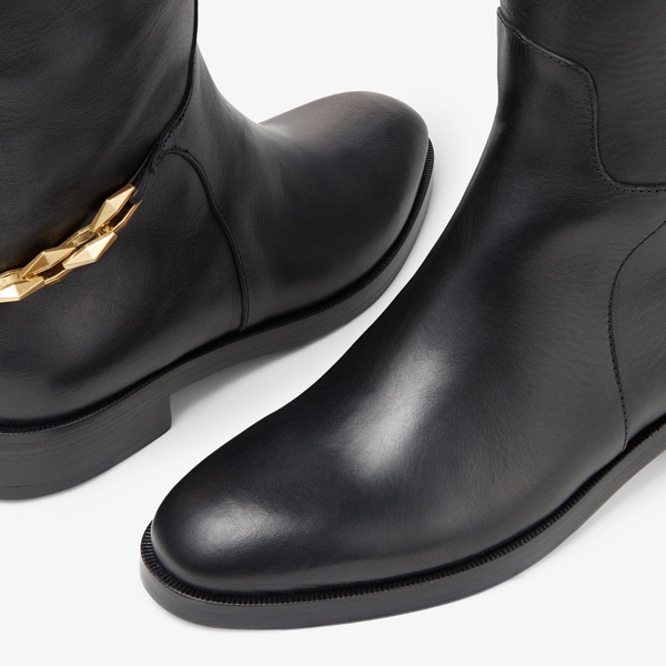 Nell chain-detailing leather boots