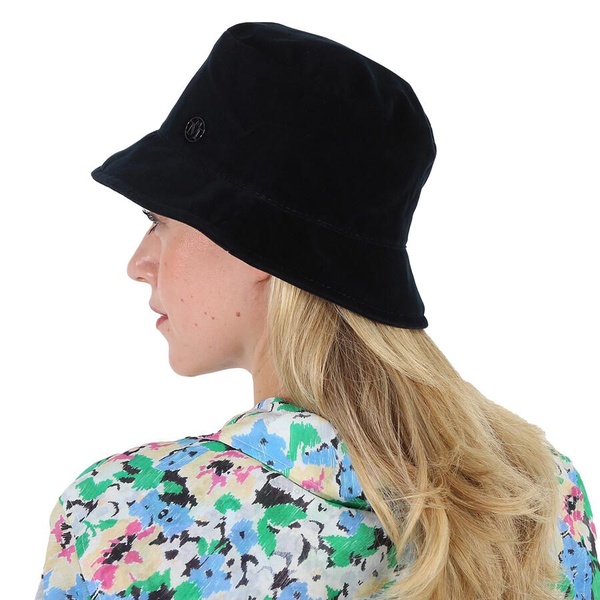 Maison Michel Ladies Navy Jason Velvet Bucket Hat