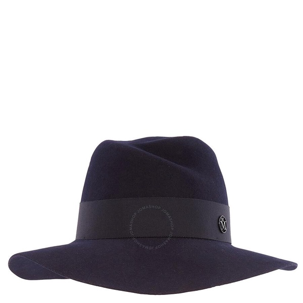 Maison Michel Ladies Navy Virginie Fedora Hat