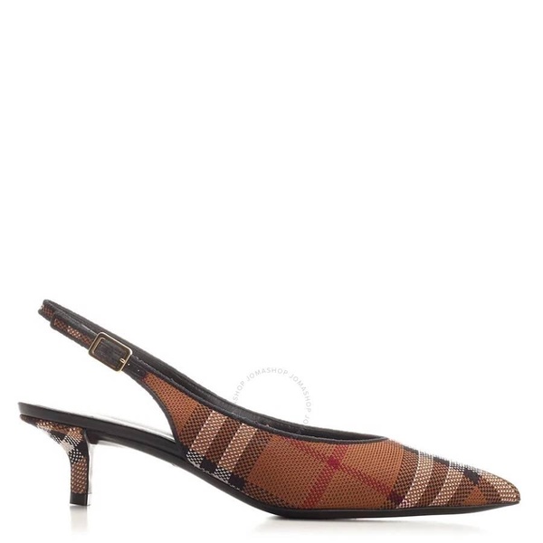 Burberry Check 40 Pointed-Toe Slingback Pumps