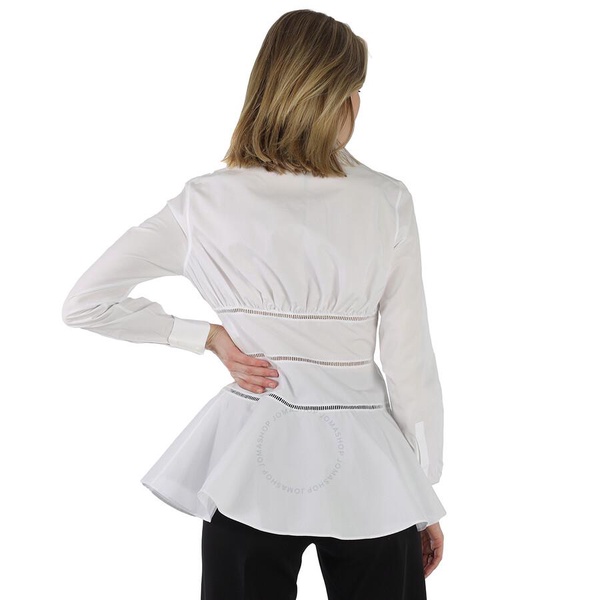 Alaia Ladies White Japanese Poplin Corset Shirt