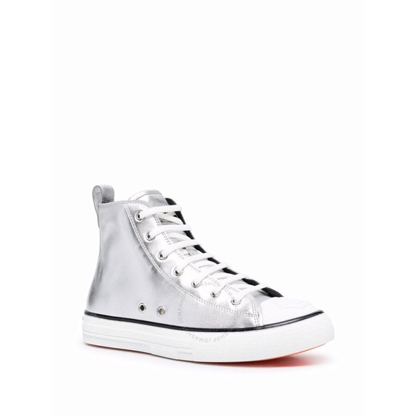 Philipp Plein Laminated Leather Hi-Top Sneakers Megastar