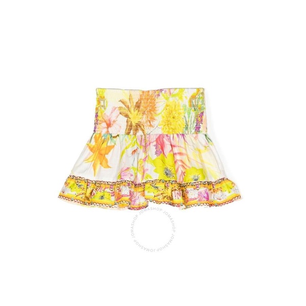 Camilla Kids Shirring Waist Cotton Mini Skirt